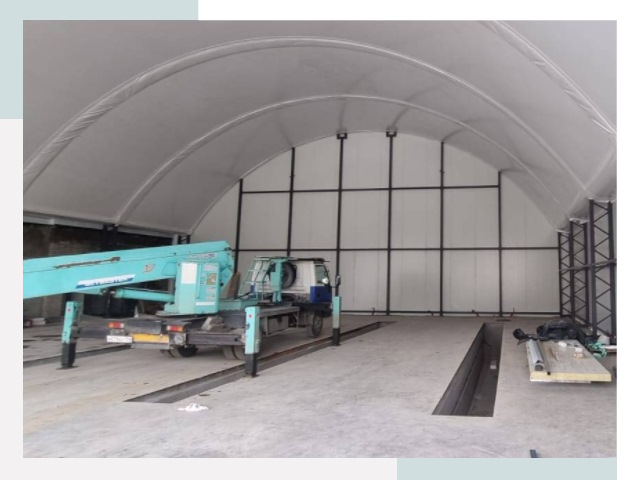 Внутреннее оснащение ангаров в Соликамске