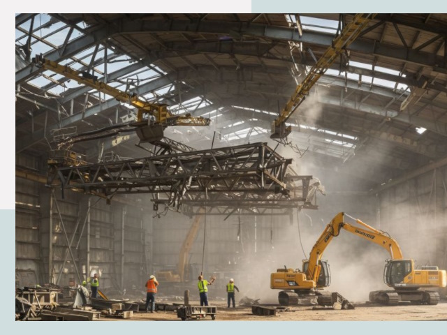 Демонтаж ангаров в Соликамске от 618 руб. за м²